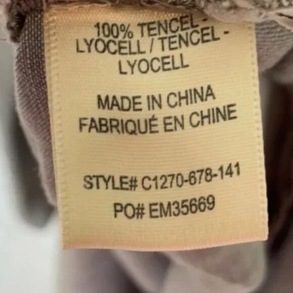 Anthropologie Cloth & Stone Grey Lace Up Blouse - Picture 8 of 10